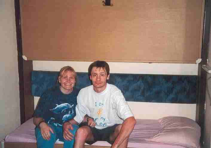 Dale and Keith in Cabin click to return