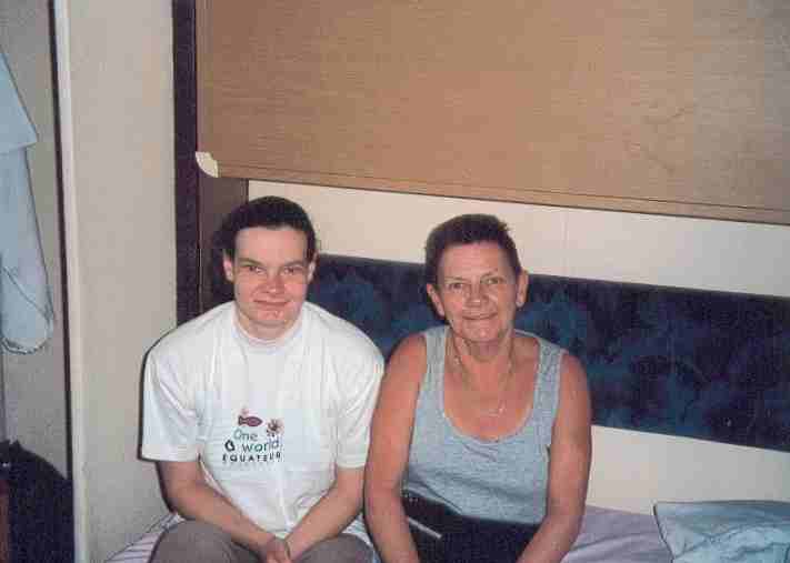 Dori and Kay in cabin Click to return