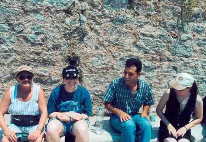 Us on the loo at Ephesus Click to return